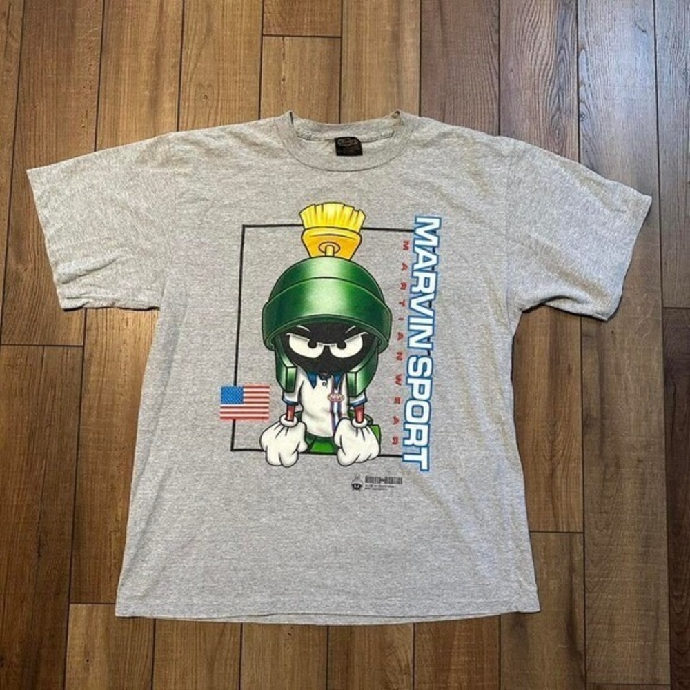 Vintage Marvin The Martian Graphic T Shirt Men's XL Marvin Sport Made USA 90s